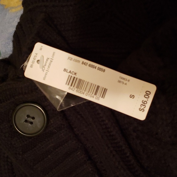 Black button up turtleneck sweater - Picture 11 of 13